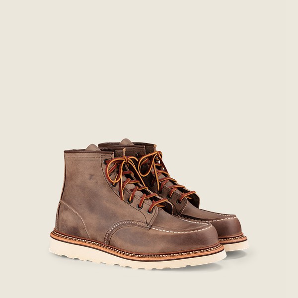 Red Wing Heritage Boots Mens Khaki - Classic Moc – 6-inch Rough & Tough Leather - 8970134-LY